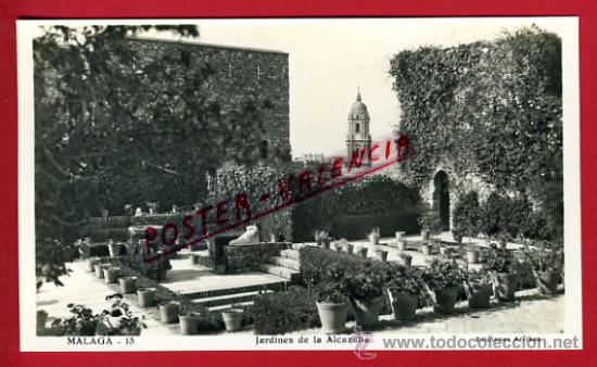 Postales: POSTAL, MALAGA, JARDINES DE LA ALCAZABA,    P70630