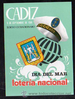 Postkarten: TAREJETA POSTAL DE CADIZ - EXPOSICION LOTERIA. 1981. CADIZ. MATASELLOS EN TARJETA