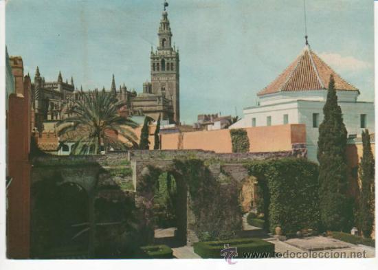 Postales: Postal gran formato de los Reales Alc&aacute;zares de Sevilla. Tama&ntilde;o 21 x 15 cms. Foto J. Cebollero