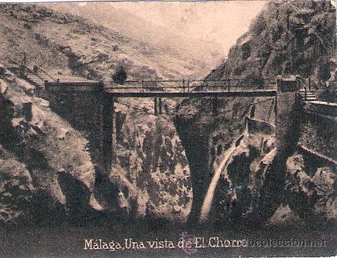 Postales: POSTAL ORIGINAL DECADA DE LOS 30. MALAGA. N&ordm; 829. VISTA DEL CHORRO. VER TAMA&Ntilde;O Y EXPLICACION