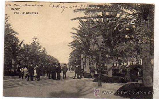 Cartoline: Cadiz. Parque genoves 2079 Hauser y Menet. Circulada.