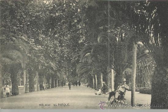 Postales: MALAGA EL PARQUE SIN ESCRIBIR