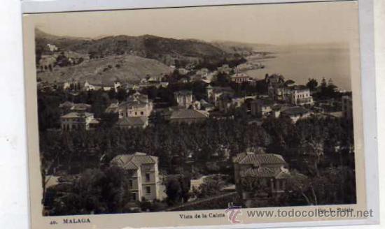 Postales: Malaga. 40. Vista de la Caleta. Fot L. Roisin. Escrita. Sin circular.