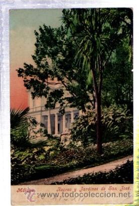 Postais: TARJETA POSTAL M&Aacute;LAGA, RECREO Y JARDINES DE SAN JOS&Eacute;, PAPELER&Iacute;A CATALANA 51, PURGER Y CO. 3411