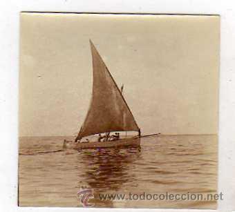 Postales: Fotografia 7,50 x 7,50 cm. Malaga vista de un barco.