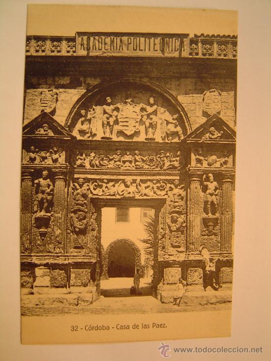 Postales: Postal de Cordoba.- Casa de las Pa&eacute;z