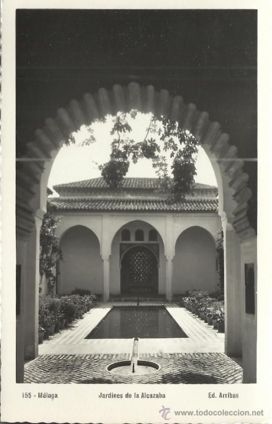 Postales: MALAGA JARDINES DE LA ALCAZABA SIN ESCRIBIR