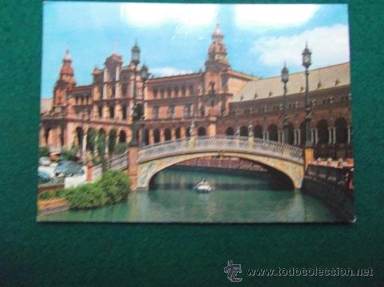 Postales: SEVILLA-V7- ESCRITA-PLAZA DE ESPA&Ntilde;A-1967