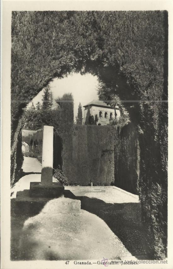 Postales: GRANADA GENERALIFE SIN ESCRIBIR - Foto 1