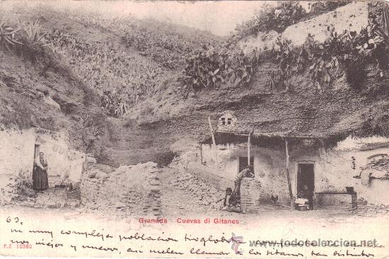 Postales: Postal de Granada. Cuevas di Gitanos - Foto 1