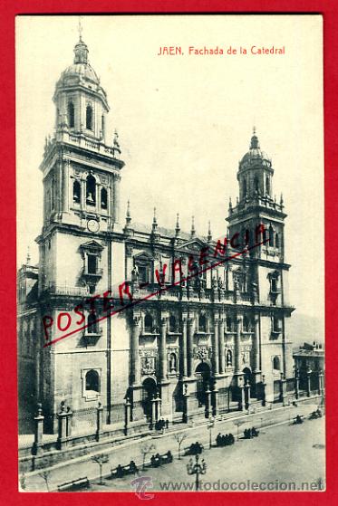 Postales: POSTAL JAEN, FACHADA DE LA CATEDRAL,   P73006