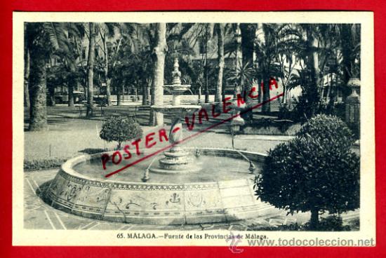 Postales: POSTAL MALAGA, FUENTE DE LAS PROVINCIAS DE MALAGA,   P73135