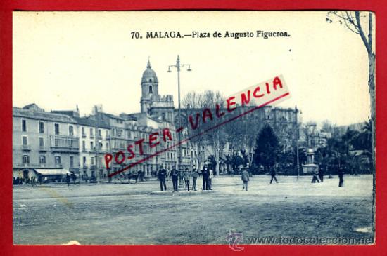 Postales: POSTAL MALAGA, PLAZA DE AUGUSTO FIGUEROA,   P73141