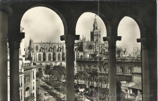 Postales: SEVILLA CATEDRAL ESCRITA HELIOTIOPIA - Foto 1