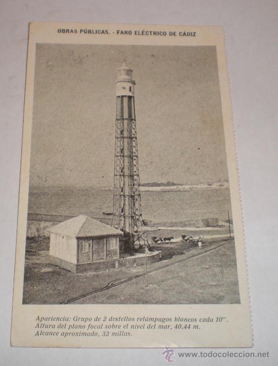 Cartoline: Antigua Postal, Faro Electrico de Cadiz