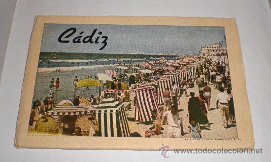 Postales: ANTIGUO LIBRO DE POSTALES DE CADIZ (CONTIENE 6 POSTALES)