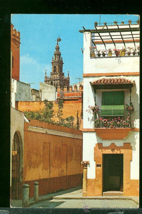 Postales: TARJETA POSTAL DE SEVILLA.BARRIO DE STA. CURZ. GARCIA GARRABELLA. SIN CIRCULAR
