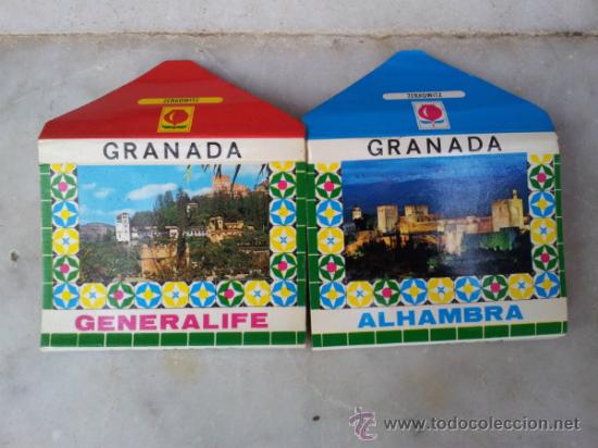 Postales: Lote de dos fuelles de vistas de Granada-Talleres Zerkowitz