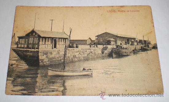 Postales: Postal Antigua &middot; C&aacute;diz &middot; Muelle de Levante &middot; Fototipia Thomas &middot; ca. 1910-1915