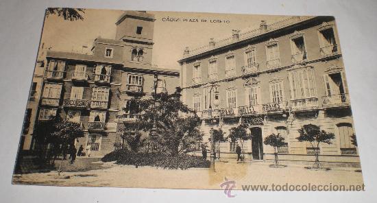 Postales: Postal &middot; Antigua Plaza de Loreto (Plaza de San Francisco) &middot; C&aacute;diz &middot; Hauser y Menet &middot; ca. 1900-1930