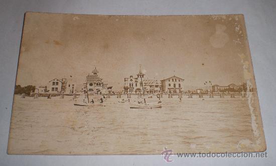 Postkarten: Antigua postal fotogr&aacute;fica. Vista de la Playa desde el mar.