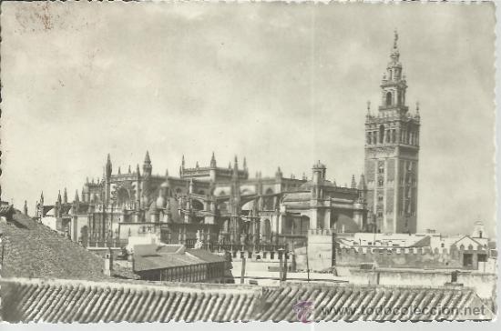Postales: SEVILLA CATEDRAL ESCRITA HELIOTIOPIA - Foto 1