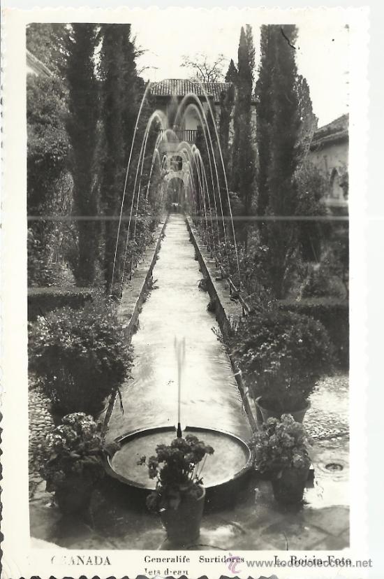Postales: GRANADA GENERALIFE ESCRITA - Foto 1