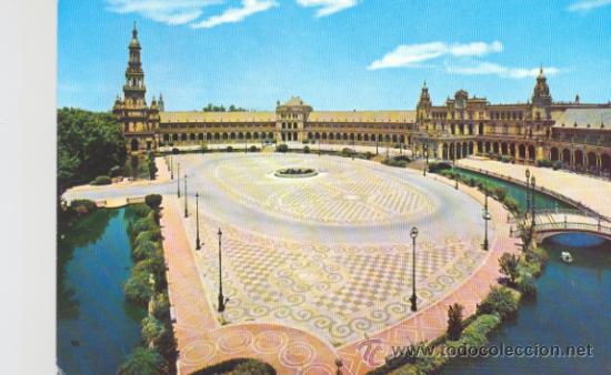Postales: SEVILLA- PLAZA DE ESPA&Ntilde;A