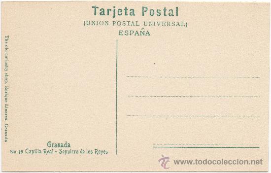 Postales: GRANADA.- CAPILLA REAL. SEPULCRO DE LOS REYES. - Foto 2