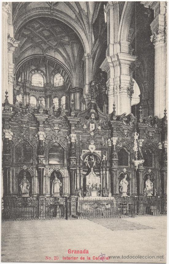 Postales: GRANADA.- INTERIOR DE LA CATEDRAL. - Foto 1