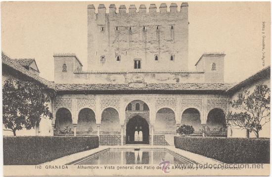 Postales: GRANADA.- ALHAMBRA. VISTA GENERAL DEL PATIO DE LOS ARRAYANES Y TORRE DE COMAREX. - Foto 1