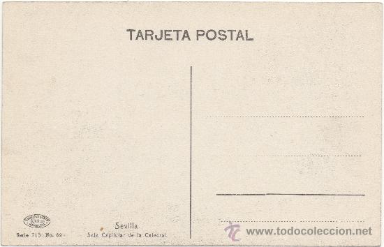 Postales: SEVILLA.- SALA CAPITULAR DE LA CATEDRAL. - Foto 2