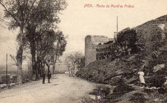 Postales: Jaen. Resto de murallas arabes