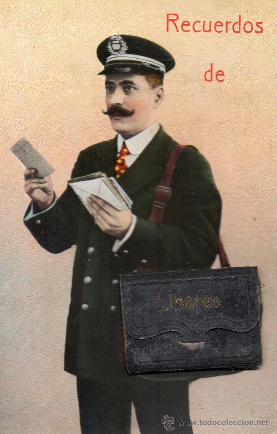 Postales: Linares. Recuerdos de ... Cartera con vistas de la ciudad