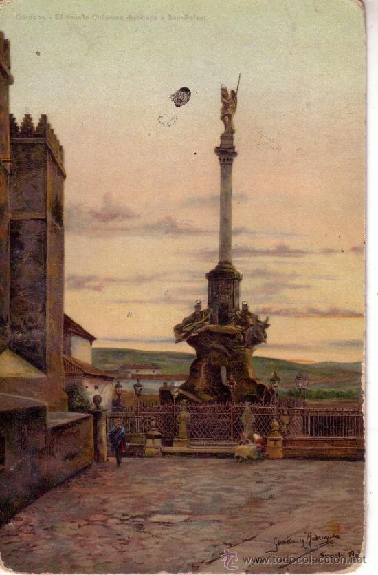 Postales: CORDOBA - EL TRIUNFO - COLUMNA DEDICADA A SAN RAFAEL