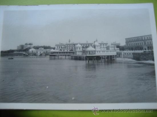 Postales: Cadiz. Ba&ntilde;os de Ntra. Sra. de la Palma y del reasl y nuevo G. Hotel Atlantico. Postal sin circular