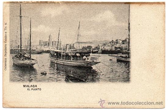 Postales: MALAGA,EL PUERTO,EDIT.PAPELERIA CATALANA,SIN DIVIDIR