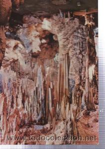Postales: TARJETA POSTAL CUEVA DE NERJA, GRAN COLUMNA DE LA SALA DE LA CASCADA