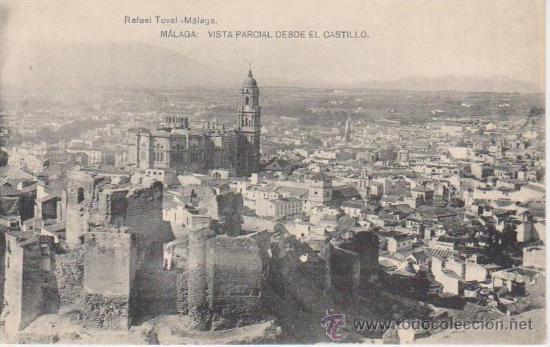 Postales: MALAGA. VISTA PARCIAL DESDE EL CASTILLO