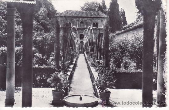 Postales: GRANADA - GENERALIFE - PATIO DE ACEQUIA - Foto 1