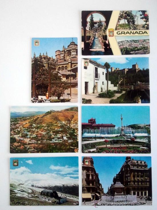 Postales: 7 postales postal granada. A&ntilde;os 60 - Foto 1
