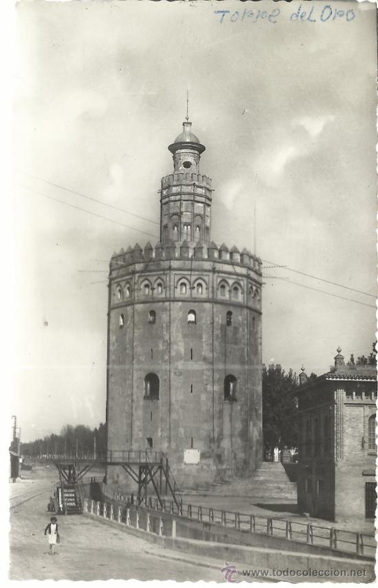 Postales: SEVILLA TORRE DEL ORO ESCRITA - Foto 1