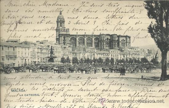 Postales: MALAGA CATEDRAL ESCRITA DORSO SIN DIVIDIR