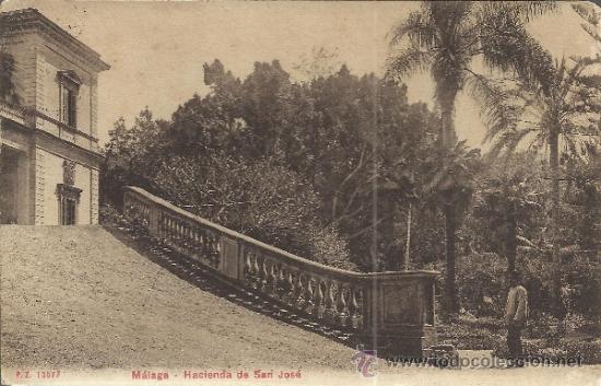 Postales: MALAGA HACIENDA DE SAN JOSE ESCRITA CON SELLO ALFONSO XIII