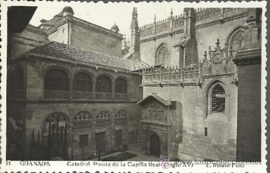 Postales: GRANADA CATEDRAL ESCRITA - Foto 1