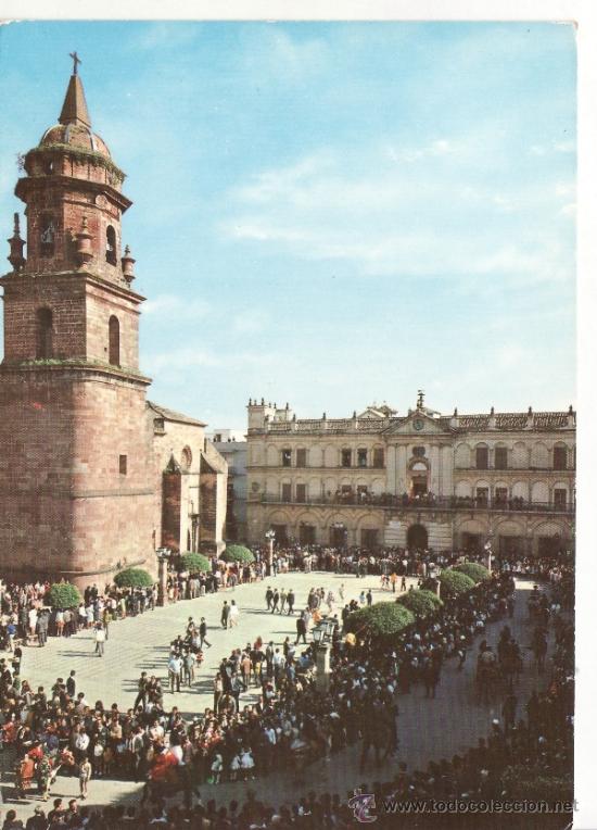 Postales: JAEN - ANDUJAR - PLAZA DE ESPA&Ntilde;A SAN MIGUEL Y AYUNTAMIENTO - ARRIBAS