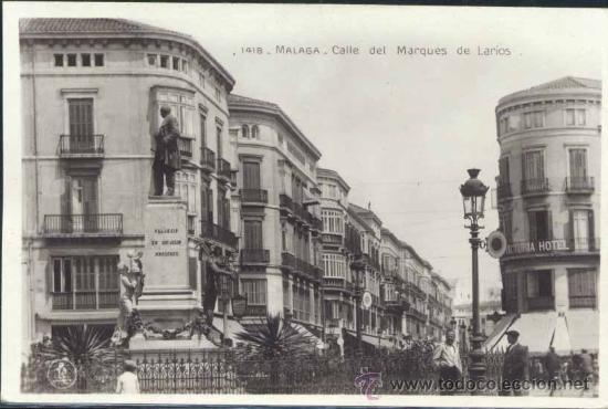 Postales: M&Aacute;LAGA.- CALLE DEL MARQUES DE LARIOS