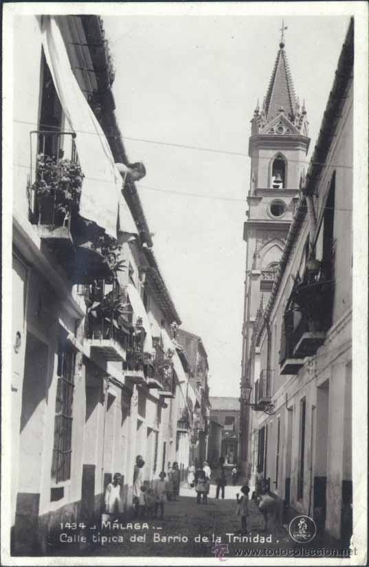 Postales: M&Aacute;LAGA.- CALLE TIPICA DEL BARRIO DE LA TRINIDAD
