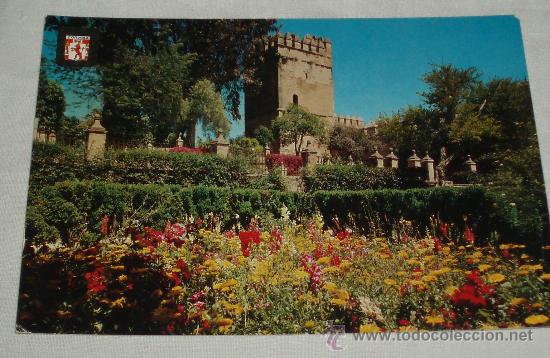 Postales: Postal Alcazar de los Reyes Cristianos jardines y torre de los leones Cordoba