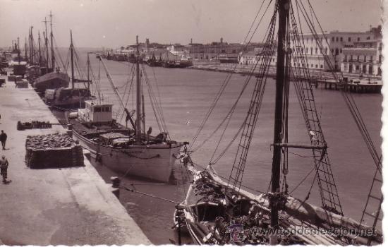 Postales: CADIZ - PUERTO DE SANTA MARIA - PUERTO MUELLE COMERCIAL